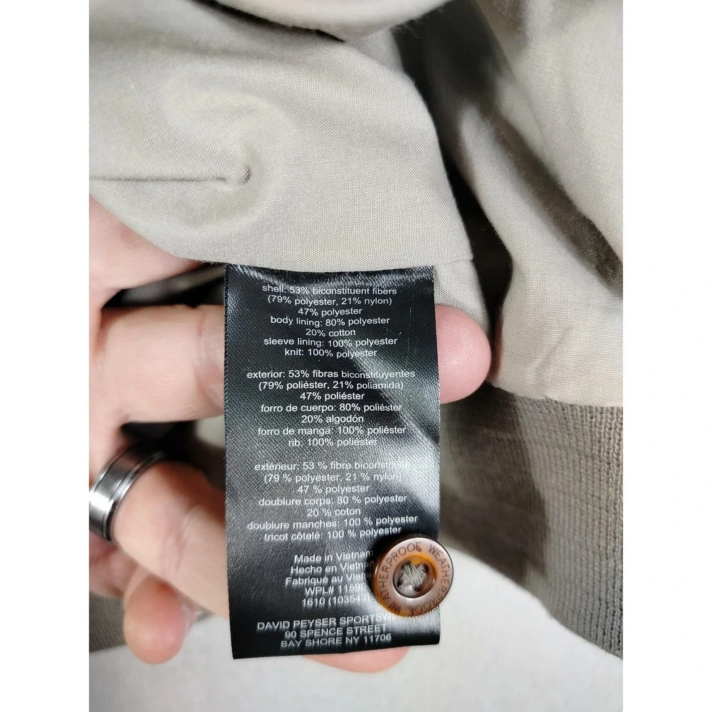 Weatherproof Jacket Mens 2XL Gray Microfiber Windbreaker Bomber Lined Outdoor